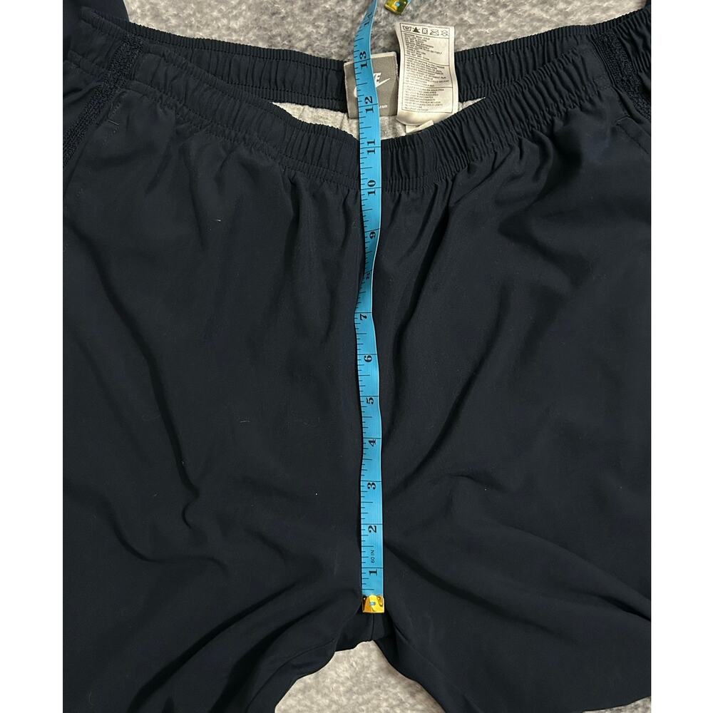 Nike Y2K Women Nylon Lined Track Straight Leg Sweatpants Navy Blue Large 12 - 14 - Picture 6 of 8